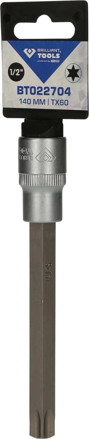 Hvězdicový klíč na šrouby, délka 140 mm, 1/2palcový pohon, katalogové číslo BT022704, od firmy Brilliant Tools.