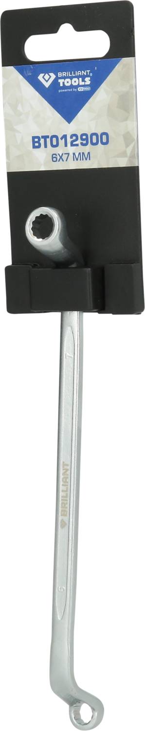 Zaskakovací klíč s obalem. Klíč má rozměry 8x7 mm. Nahoře je viditelné logo společnosti 'Triumf Professional Tools'.