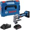 Bosch Professional 0601926301 Akumulátorové nůžky na plech GSC 18V-16 E bezkartáčové, vč. 2x aku, vč. nabíječky, kufřík
