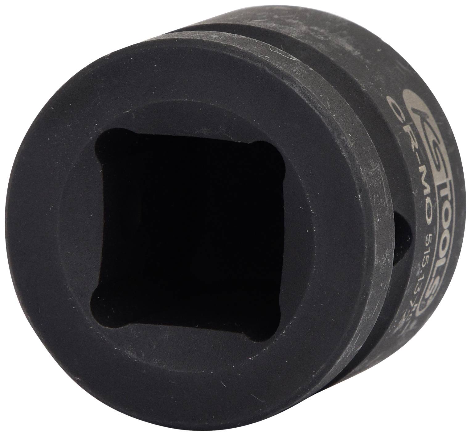 Černý stavěcí kolík s čtvercovým otvorem, válcovitého tvaru, pro použití v nástrojích.