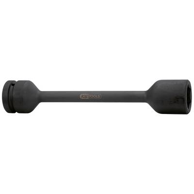 Černý nástrčný klíč s nápisem 'KS TOOLS', vhodný pro použití s rázovým utahovákem k upevnění matic.