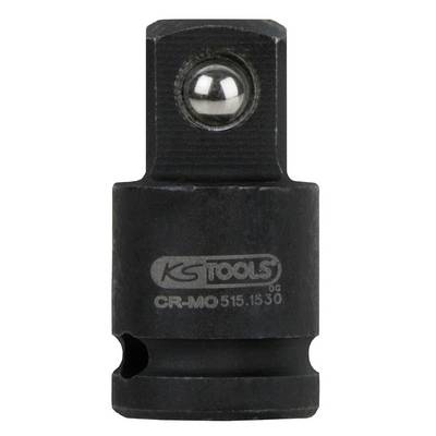 Černý adaptér s kulatým vstupem pro kouli, potištěný nápisem 'KS Tools CR-MO 515.1530', pravděpodobně určený pro nástroje nebo stroje.