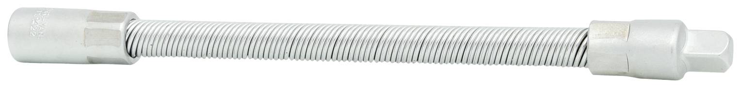 Stříbrná vroubkovaná matice. Má válcový design a často se používá k upevnění šroubů.