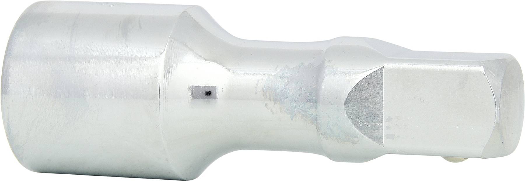 Kovový nástroj s válcovitou rukojetí a šestihranným zakončením, pravděpodobně speciální adaptér pro nástroje.