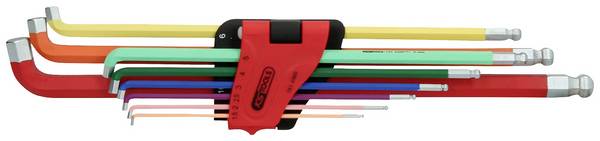 KS Tools 1514560 inbus sada klíčů 1.5 mm, 2 mm, 2.5 mm, 3 mm, 4 mm, 5 mm, 6 mm, 8 mm, 10 mm   9dílná