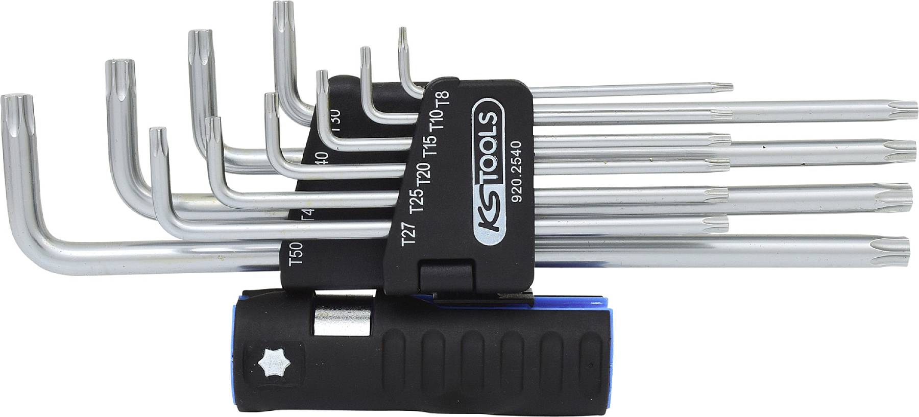 KS Tools 920.2540 TX sada klíčů T 8, T 10, T 15, T 20, T 25, T 27, T 30, T 40, T 45, T 50 10dílná