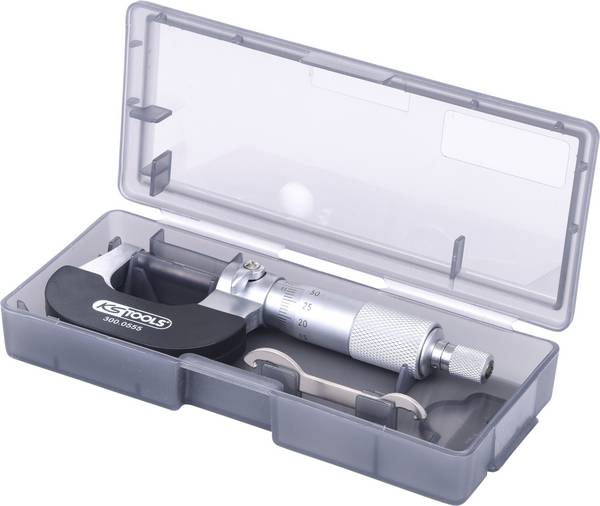 KS Tools  3000555-ISO třmenový mikrometr  Kalibrováno dle (ISO)
