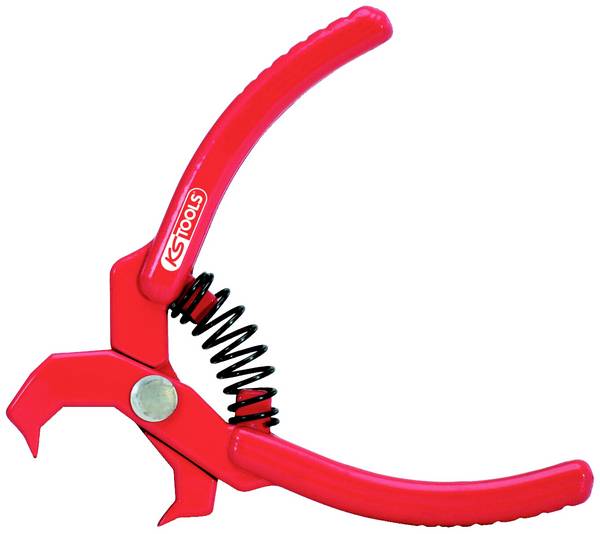 KS Tools 115.1097 Nýtované uvolňovací kleště, červené, zahnuté, 100 mm