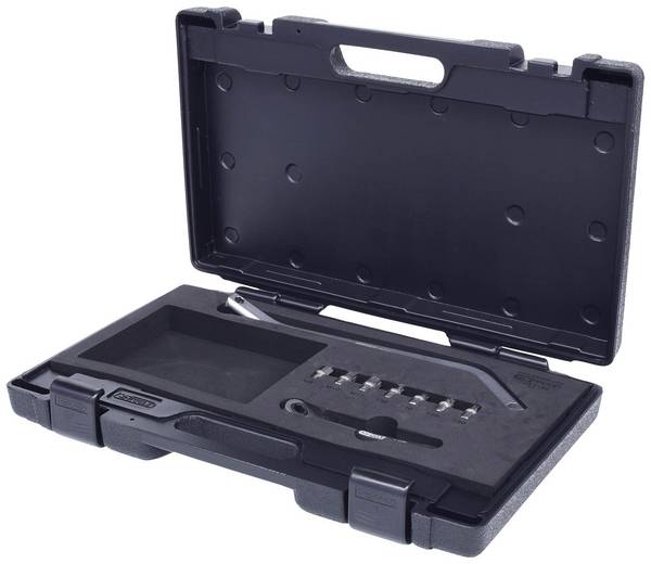 KS Tools 140.2180 Sada klíčů k panty a stopových nástrčných klíčů, 9 ks