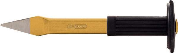 KS Tools Křížové dláto s ruční ochrannou rukojetí, ploché oválné, 250 mm  162.0293