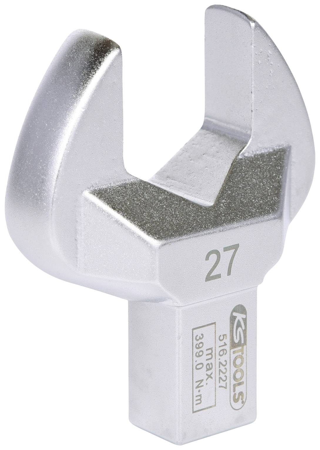 Nástavec klíče s velkým otvorem č. 27, stříbrný, vhodný pro momenty až 399,0 Nm. Značka výrobce vyražena na dříku.
