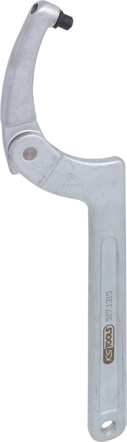 Stříbrný hákový klíč s nápisem 'KC Tools SP305'. Nástroj určený k zajištění upevňovacích prvků.