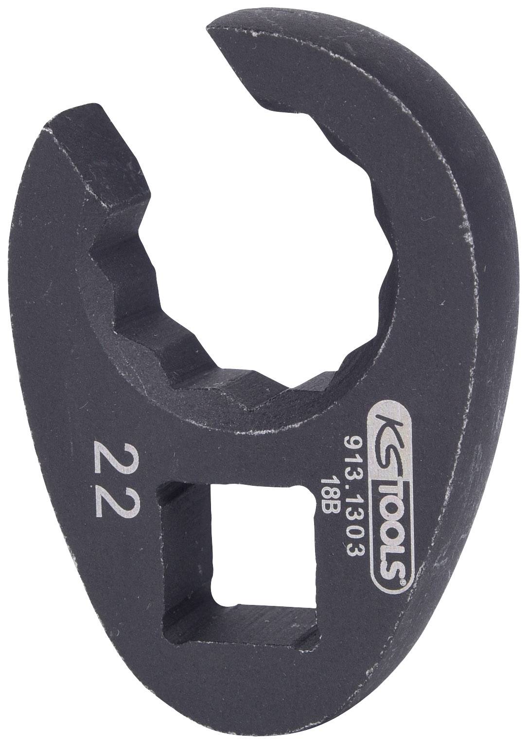 Otevřený kroužkový nástavec z kovu s číslem '22' a logem 'KS Tools', vhodný pro šrouby o průměru 22 mm.