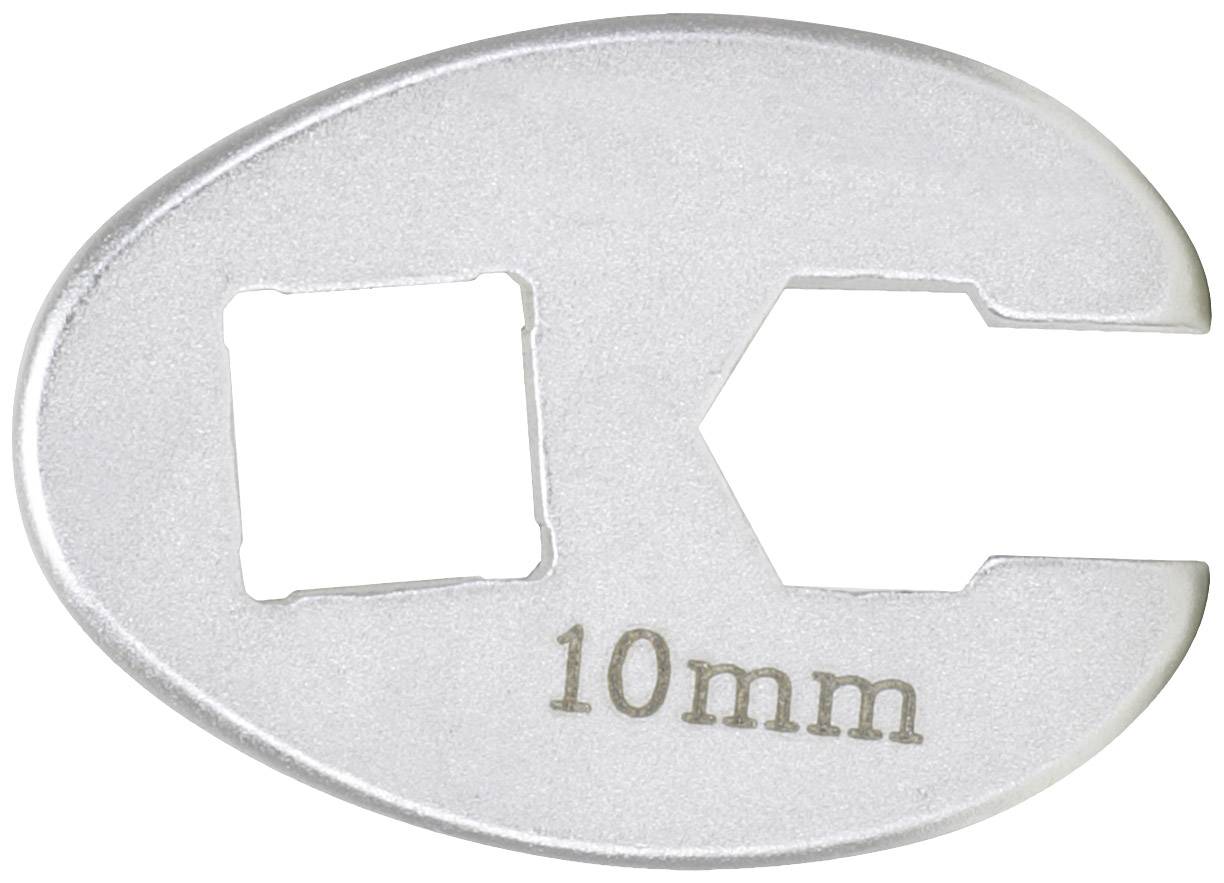 Stříbrné nástroje na otevírání konzerv se dvěma otvory, jeden obdélníkový, druhý vhodný pro čepy. Razítko '10mm'.