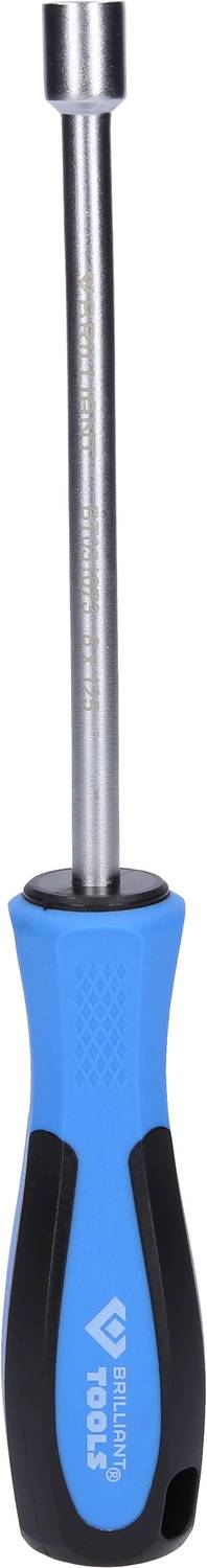 Ruční šroubovák s modro-černou ergonomickou rukojetí a kovovým dříkem, ideální pro manuální práce a opravy.