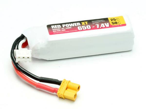 Red Power 15404 akupack Li-Pol (modelářství), 7.4 V, 650 mAh, články 2, 25 C, Softcase, XT30
