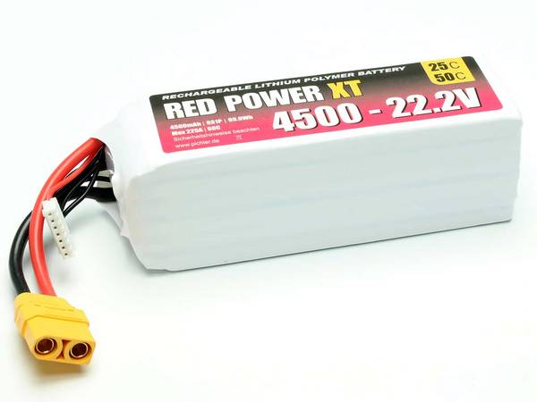 Red Power 15436 akupack Li-Pol (modelářství), 22.2 V, 4500 mAh, články 6, Softcase, XT90