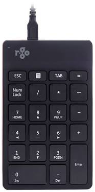 R-GO Tools Numpad Break kabelový číselná klávesnice ergonomická černá
