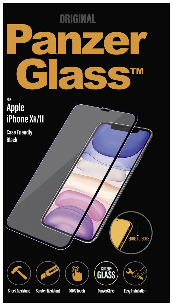 PanzerGlass Edge2Eedge ochranné sklo na displej smartphonu Apple iPhone 11, iPhone XR 1 ks Chránící proti otiskům prstů, antibakteriální 2665