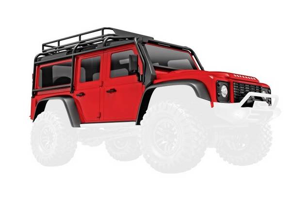 Traxxas TRX-9712-RED  karoserie crawleru TRX-4M Defender, rot