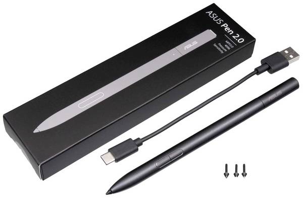 Asustek Computer ASUS Pen 2.0 SA203H - Aktiver Stylus - 2 Tasten dotykové pero  opakovaně nabíjecí antracitová