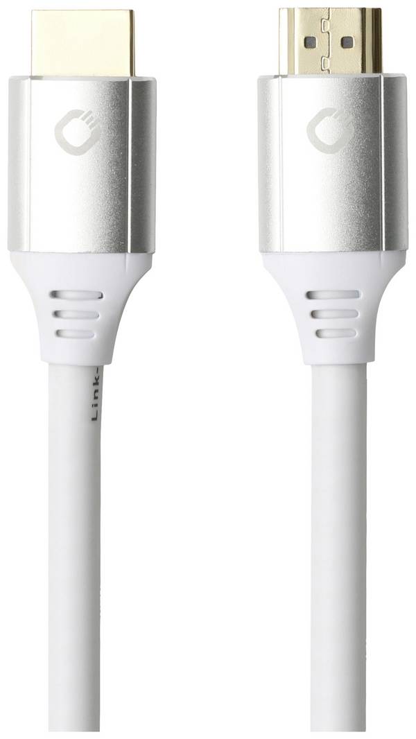 Oehlbach HDMI kabel Zástrčka HDMI-A, Zástrčka HDMI-A 5.00 m bílá D1C92497 8K UHD, pozlacené kontakty HDMI kabel