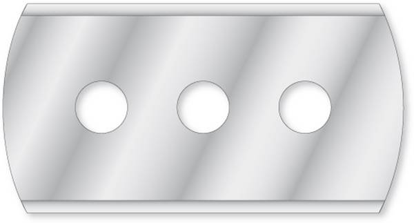 Náhradní čepel pro škrabku na domácnost se 3 otvory, 43 x 23 mm 023905