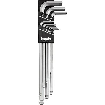 kwb šestihranný klíč 1.5 mm, 2 mm, 2.5 mm, 3 mm, 4 mm, 5 mm, 6 mm, 8 mm, 10 mm 9dílná