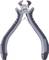 Kleště s šedými a černými rukojeťmi, primárně určené pro stříhání drátu. Hlava z kovu s nápisem 'DIN ISO 9654'.