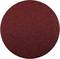 Kulatý, červenohnědý smirkový papír s jemným zrnem, používaný k vyhlazování povrchů v řemeslných a průmyslových aplikacích.