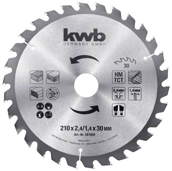 kwb  587859 pilový kotouč   210 x 30 mm  1 ks
