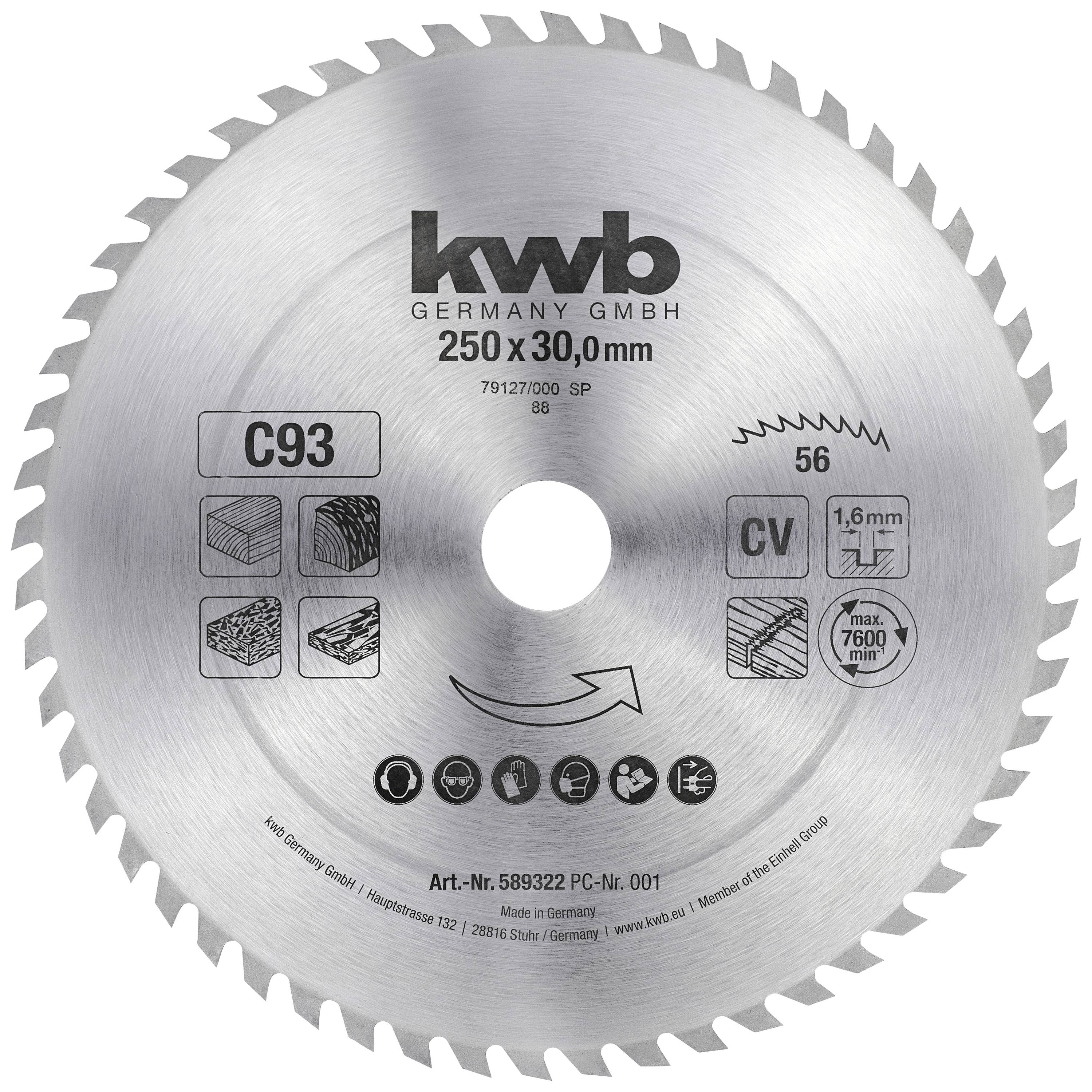 kwb 589322 pilový kotouč 250 x 30 mm 1 ks