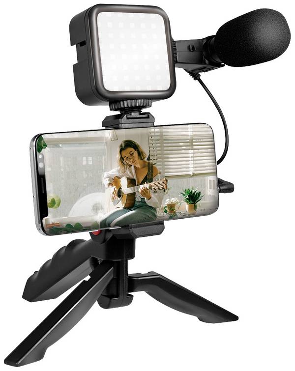 LogiLink AA0157 na mikrofon (jack 3,5 mm) videodržák černá