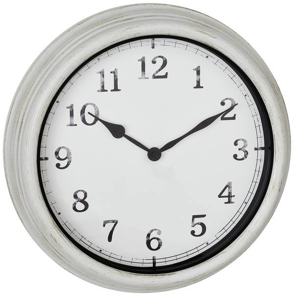 TFA Dostmann 60.3067.02 Quartz outdoorové hodinky 38 cm x 63 mm , bílá, odolné proti stříkající vodě , velký displej