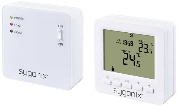 Sygonix  bezdrátový termostat na omítku, SY-5470190, týdenní program, 1 ks