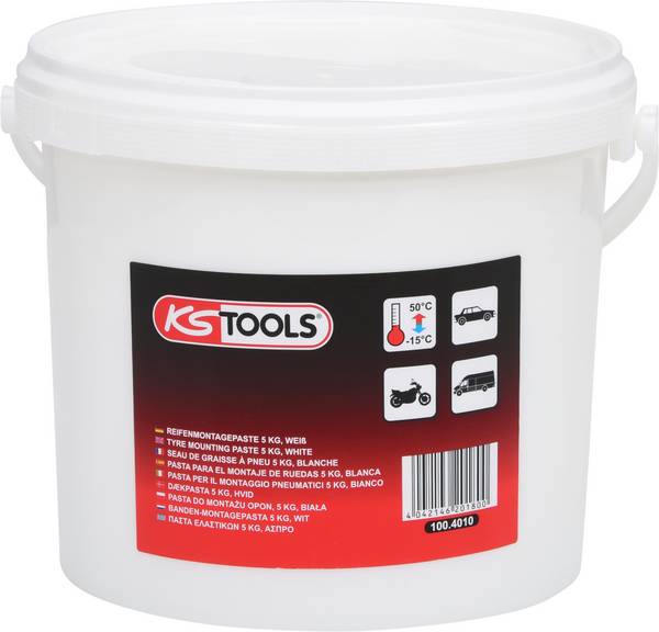 Montážní pasta na pneumatiky 5 kg, bílá  KS Tools  100.4010