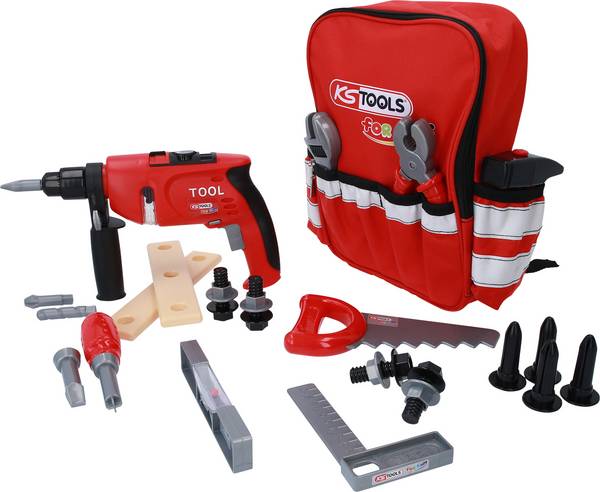 KS Tools Werkzeug-Rucksack für Kinder mit Sortiment, 25-tlg Batoh na nářadí pro děti s sortimentní sadou, 25 ks 100201