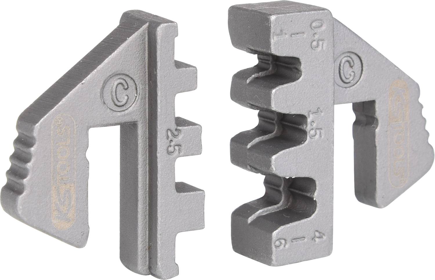 Pár krimpovacích vložek pro ploché konektory 4,8 a 6,3 mm, Ø 0,5 - 6,0 mm KS Tools 115.1417