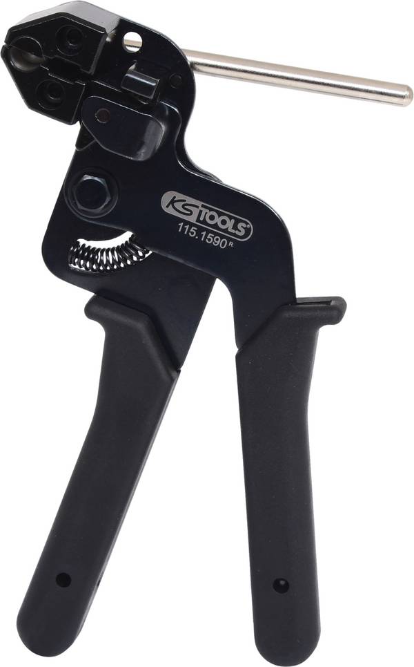 KS Tools 115.1590 Upínací kleština pro nerezové stahovací pásky na kabely s kuličkovým uzávěrem