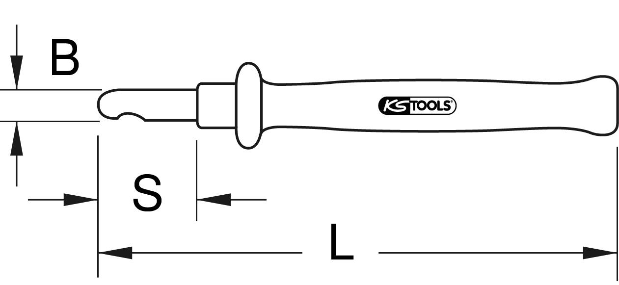 Odizolovací nůž s ochrannou izolací, 185 mm KS Tools 117.1305-1