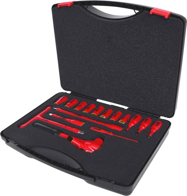 Sada nástrčných klíčů 1/2" s izolovanými nástroji, 16 ks  KS Tools  117.1860