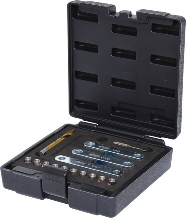 KS Tools 122.1300 Sada na opravu závitů M9 x 1,25, 16 ks