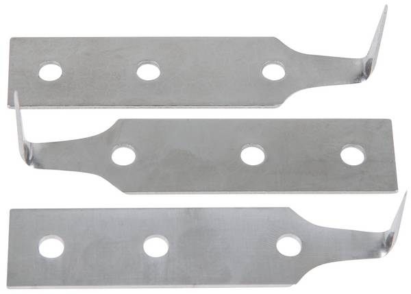 Sada černých čepelí z nerezové oceli, délka čepele 25 mm, 3 ks  KS Tools  140.2356