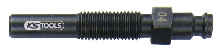 Černý šroub s šestihrannou hlavou, bílým logem 'KS Tools' a číslem '04' na šestihranu.