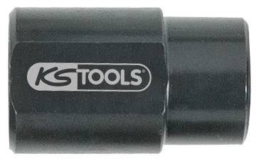 Černý nástrčný klíč od KS Tools, válcovitého tvaru, používaný především pro mechanické aplikace.
