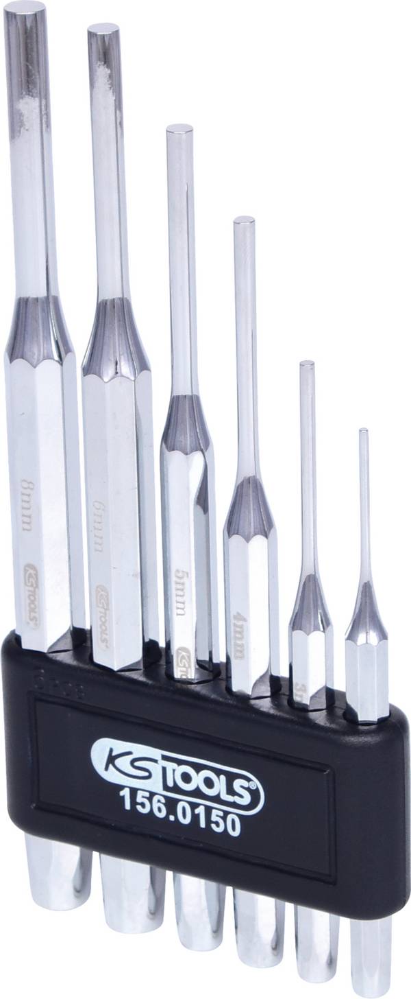 KS Tools 156.0150 Sada vyrážečů závlaček, velmi lesklý, chromovaná, 6 ks