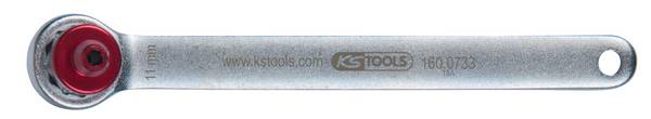 KS Tools 160.0733 Odvzdušňovací klíč brzdy, velmi krátký, 11 mm, červená