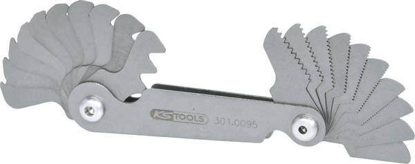 Závitová měrka, metrická, 20 ks  KS Tools  301.0095