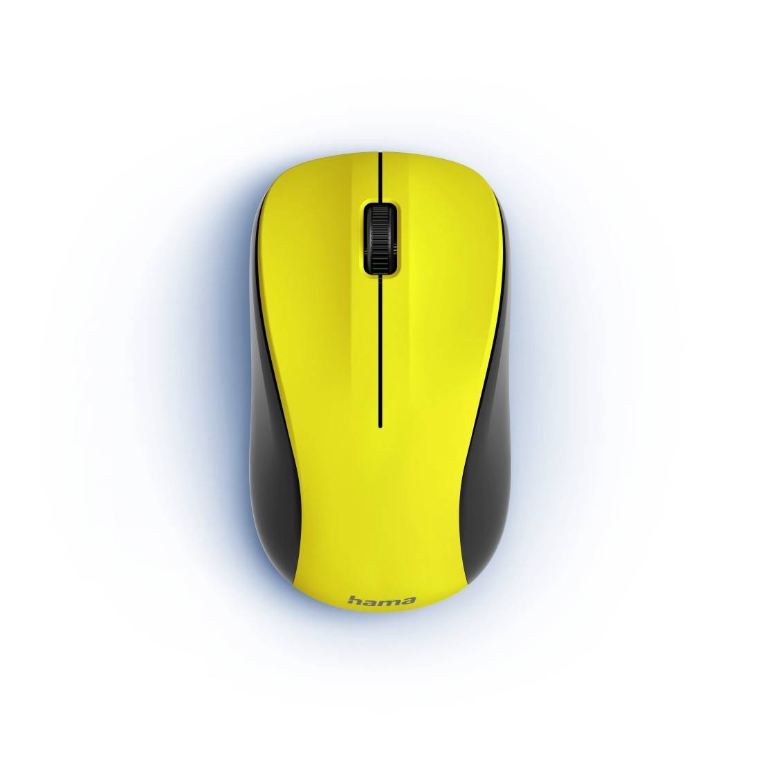 Hama optická myš, přenos bezdrátový, 3 tlačítko, 1200 dpi, žlutá-1