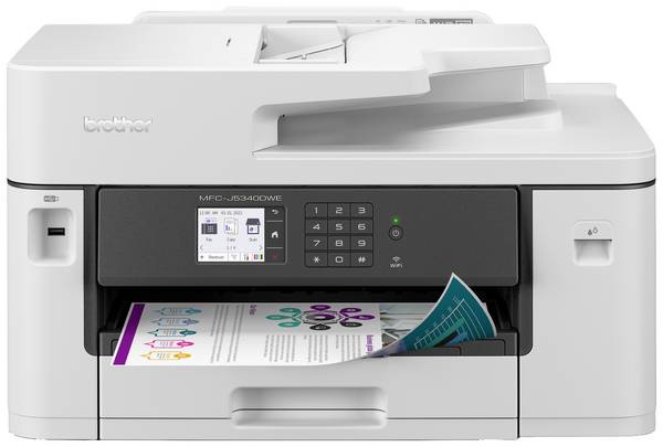 Brother MFCJ5340DWE multifunkční tiskárna inkoustová barevná  A4 tiskárna, skener, kopírka, fax ADF, duplexní, LAN, USB, Wi-Fi